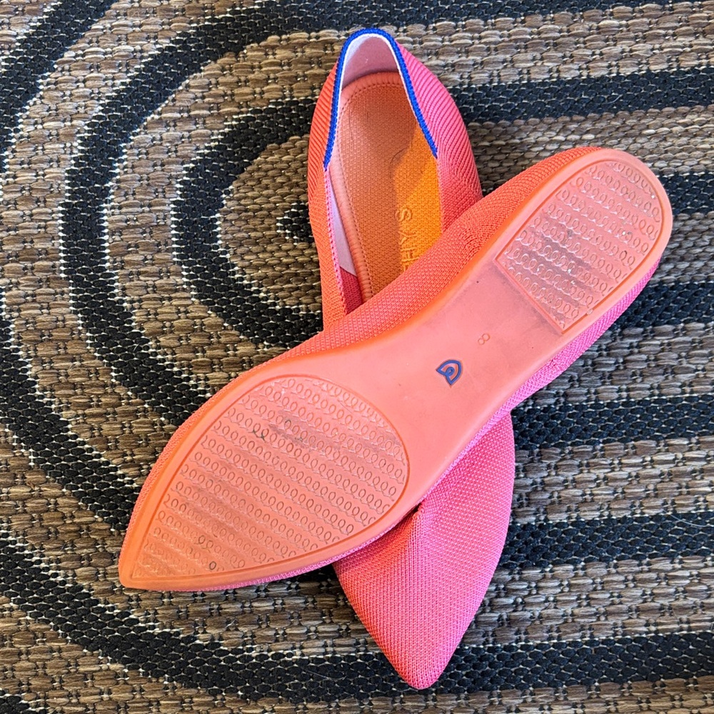 Rothy's Coral and Blue Women's Flats - Picture 3 of 3